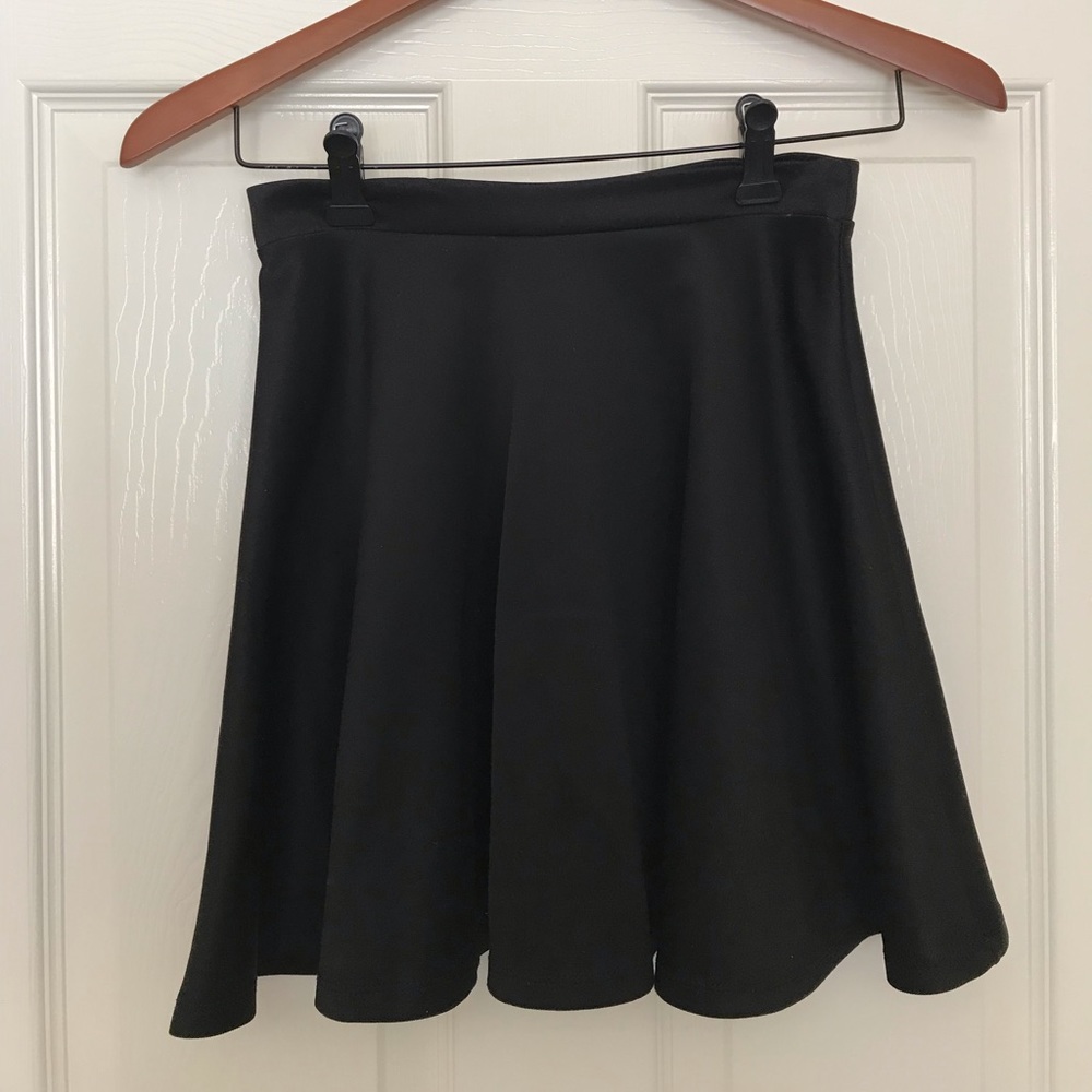 Black mini skirt